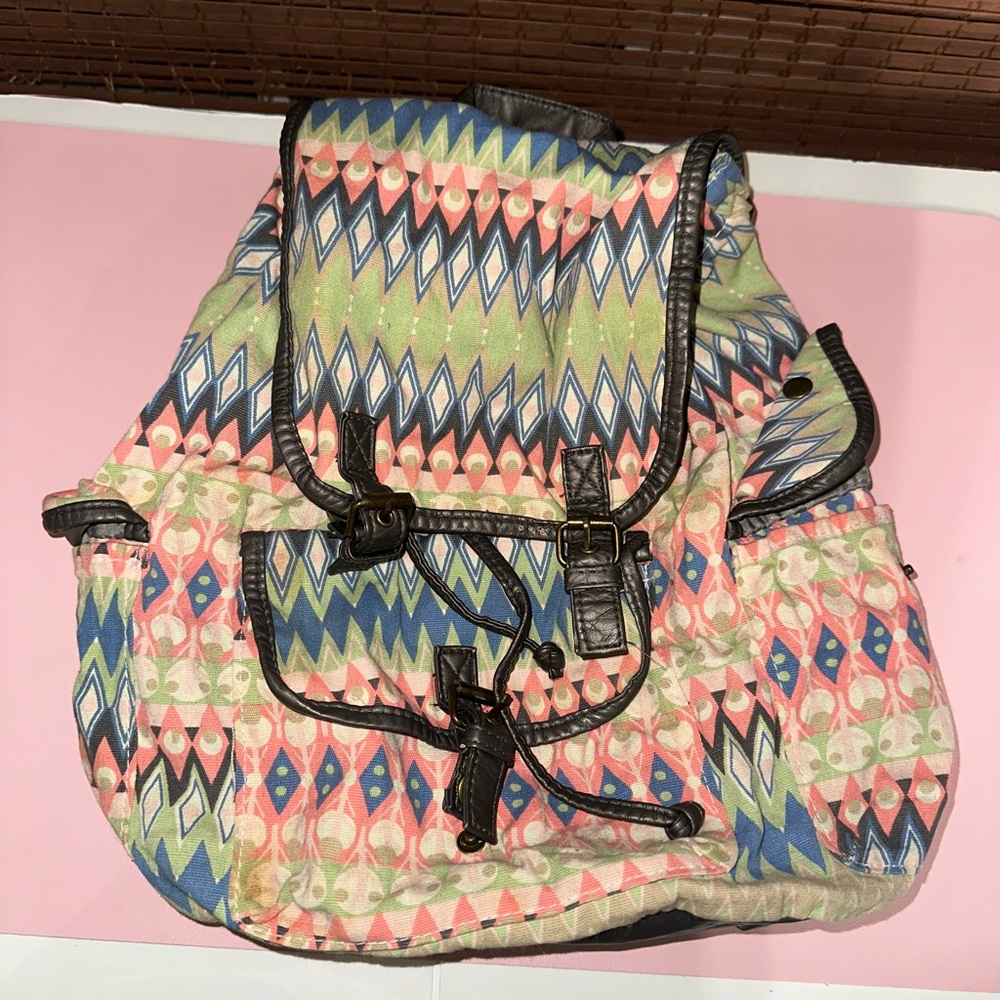 Claire's Multicolor Patterned Backpack - image 3